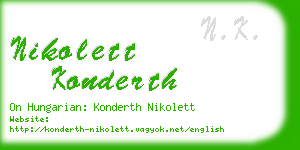 nikolett konderth business card